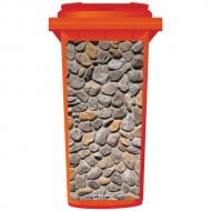 Rustic Stone Wall Wheelie Bin Sticker Panel